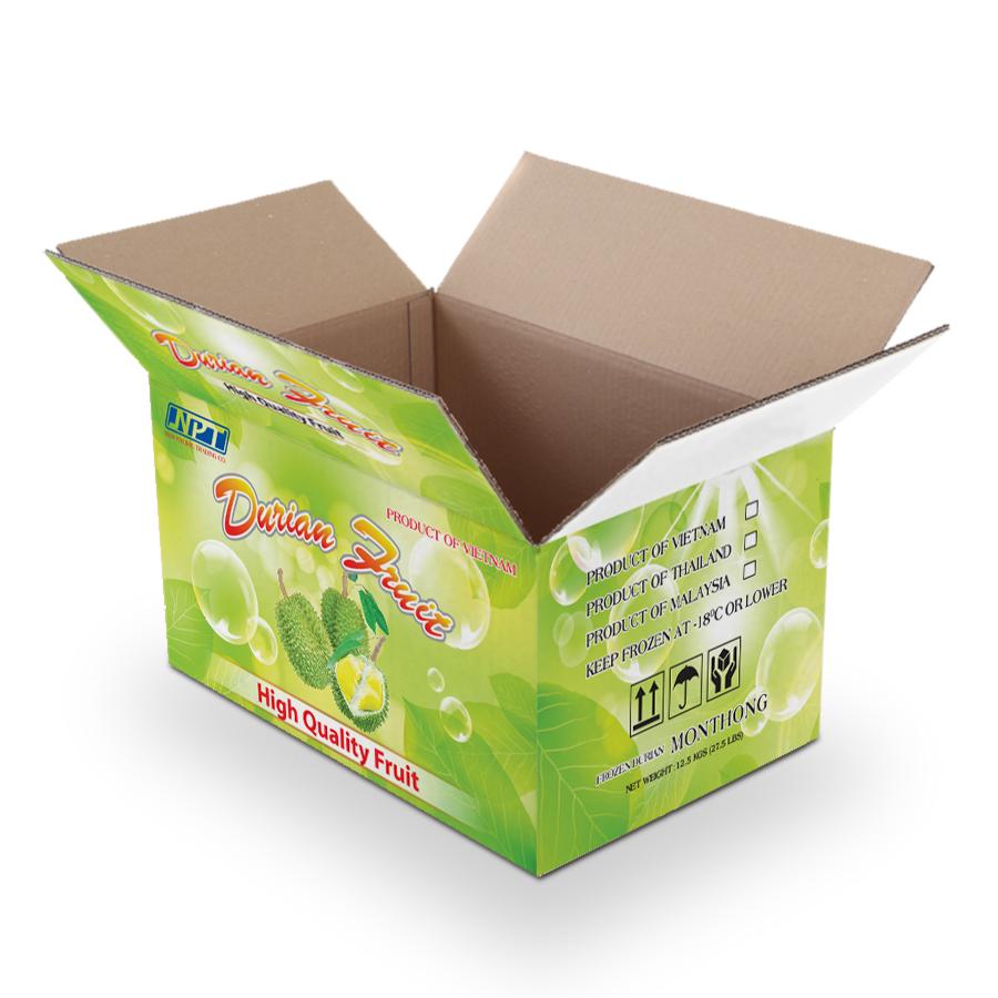 thùn giấy carton đựng trái sầu riêng xuất khẩu