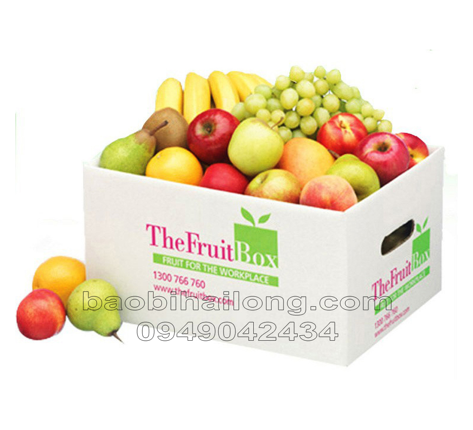 Thùng giấy carton đựng trái táo, trái nho chất lượng cao